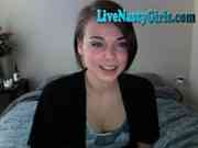 Shy teen strips and masturbates webcam 