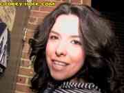 Masturbating by a glory hole 