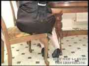 Mature beauty stockings and strip 