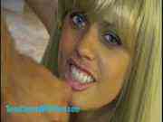 Sandy blonde goes down with chains 