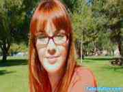 Young cheating redhead gets huge dick 